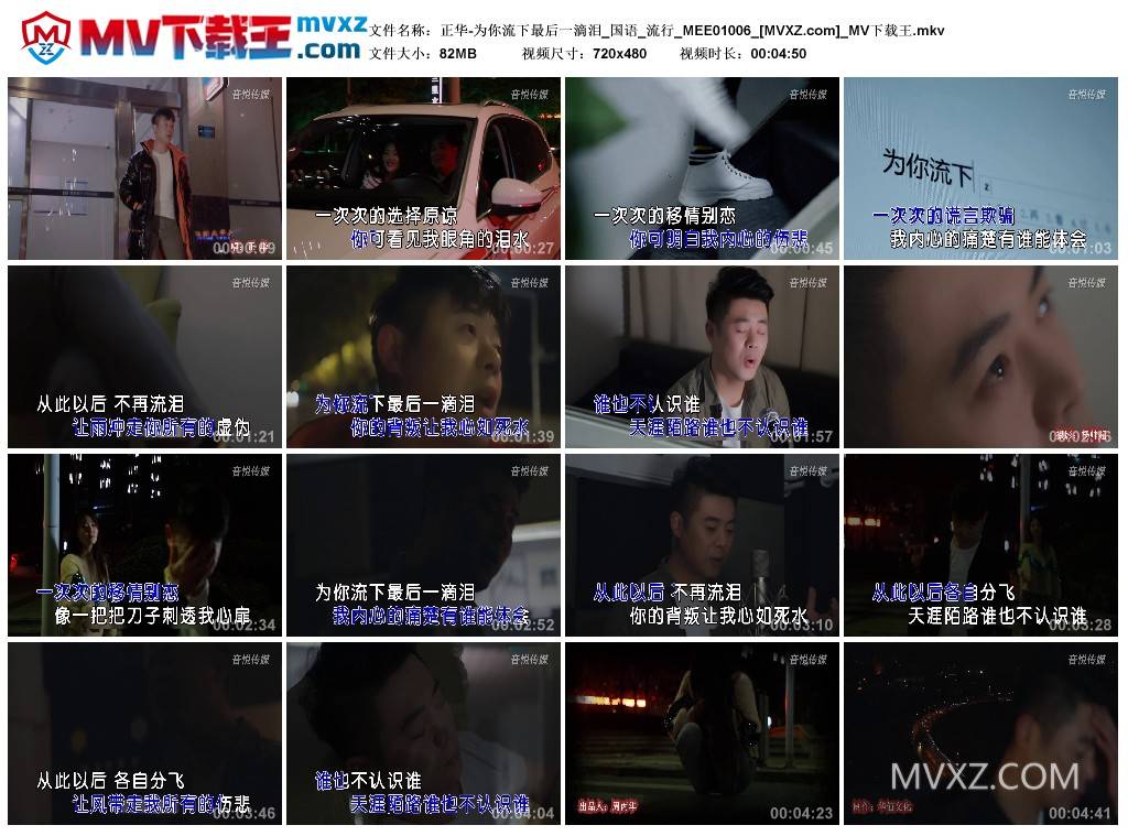 正华-为你流下最后一滴泪_国语_流行_MEE01006